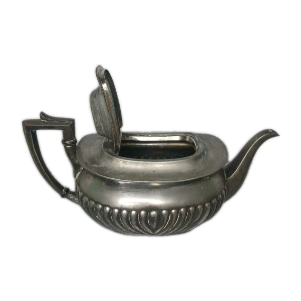 Vintage Silver Plated Tea Pot – Daniel & Arter (D&A) EPBM Pewter Victorian Style